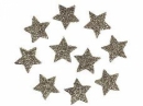 Glitrovaná hviezdička penová 3 cm - platina
