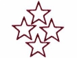 Glitrovaná hviezdička 4 cm - červená