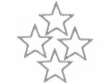 Glitrovaná hviezdička 4 cm - strieborná 