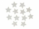 Glitrovaná hviezdička penová 4 cm - biela