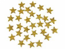 Glitrovaná hviezdička penová 2 cm - zlatá