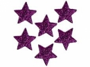 Glitrovaná hviezdička penová 5 cm - fialová