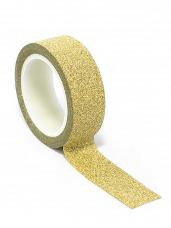Glitrovaná lepiaca páska 2cm - zlatá