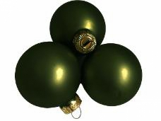 Vianočná sklenená guľa 4 cm - vianočná zelená matná