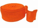 Jutová stuha s drôtikom 5 cm - oranžová