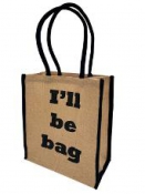 Jutová taška I’ll be bag – ekologická, nepremokavá, 40 × 35 × 20 cm