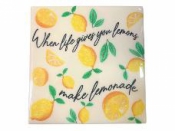 Keramická dlaždica - originálna keramická dekorácia - Life lemons