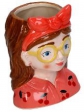Keramická váza kvetináč 10 cm - retro dievča