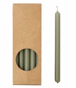 Kónická sviečka tenká dlhá 17 cm - olive green