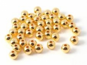 Plastové korálky perličky 14mm 8 ks - zlaté