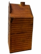 Kovový svietnik domček 13 cm – korténový, hrdzavý efekt 