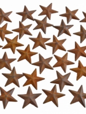 Kovové hviezdičky hrdzavý efekt 3D 2 cm– balenie 20 ks