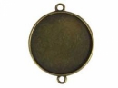 Kovové lôžko okrúhle s 2 očkami - antické zlaté