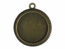 Ozdobné kovové lôžko okrúhle - antické zlaté