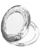 Kovový prívesok - medailón 3,3 cm - okrúhly - strieborný