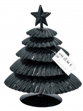 Kovový vianočný stromček modro-antracitový 15 × 18 cm – moderná kovová dekorácia