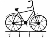 Kovový vešiak holandský bicykel 32 x 26 cm