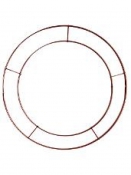 Kovový základ na veniec - kruh 30cm - medený 