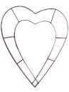Kovový základ na veniec - srdce 27x32 cm - medený