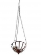 Závesný kovový svietnik z cortenu s efektom hrdze – priemer 13 cm