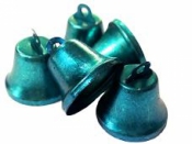 Kovový zvonček 2cm - zelenomodrý