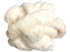 Kožušinový dutý šál - krémový biely