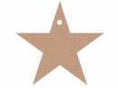 Kraftový papierový štítok 7cm - hviezdička