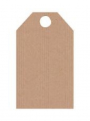 Kraftový papierový štítok 5x9cm 10ks-hnedý