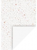 Kreatívny papier A4 - biely - medené hviezdičky