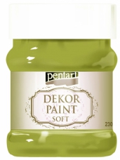 Akrylová vintage farba Dekor Paint - 230 ml - žltkastá zelená