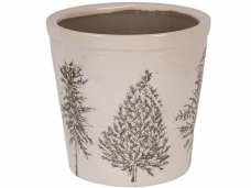 Kvetináč Clayre & Eef s motívom stromov – béžový 11 cm