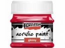 Lesklá akrylová farba Pentart - 50ml - krvavá červená