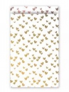 Luxusné papierové vrecko 12 x 19 cm srdiečka - biele 