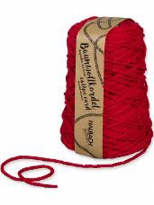 Macramé bavlnený špagát 5 mm - červený