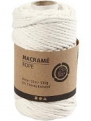 Macramé bavlnený špagát 4 mm - biely