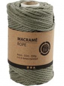 Macramé bavlnený špagát 4 mm - machový zelený