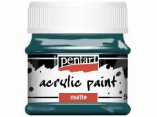 Matná akrylová farba Pentart - 50ml - tyrkysová modrá 
