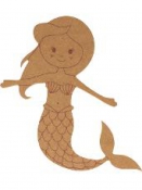 MDF silueta - morská panna Ariel 15 cm 