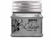 Metalická farba na textil Delicate 50 ml - antická strieborná