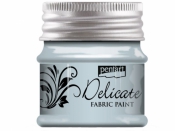 Metalická farba na textil Delicate 50 ml - modrostrieborná