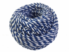 Bavlnený špagát 25m - bielo-modrý