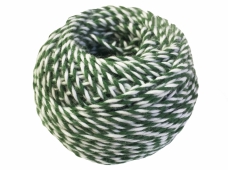 Bavlnený špagát 25m - bielo-zelený