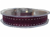 Organzová stuha so štepaním - 15mm - purpurová