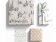 Luxusné papierové vrecko 12 x 19cm - natural Vianoce