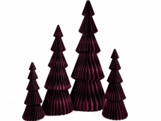 Papierový vianočný stromček vínovo-bordový 40 cm
