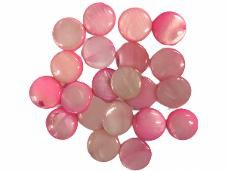 Perleťová korálka kruh 10  mm - ružová