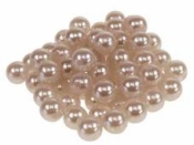 Plastové korálky perličky 8mm 10g - vintage hnedé