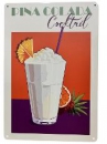 Plechová tabuľka Pina Colada 20x30cm