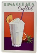 Plechová tabuľka Pina Colada 20x30cm