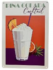 Plechová tabuľka Pina Colada 20x30cm